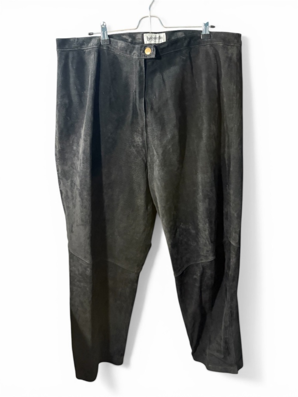 bagatelle Black Suede 100% Leather Women's Pants